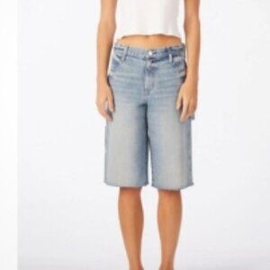 AMO Jeans LUCRETIA SHORT HANKERING | light wash Bermuda Denim Jorts size 29